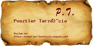 Posztler Tarzícia névjegykártya